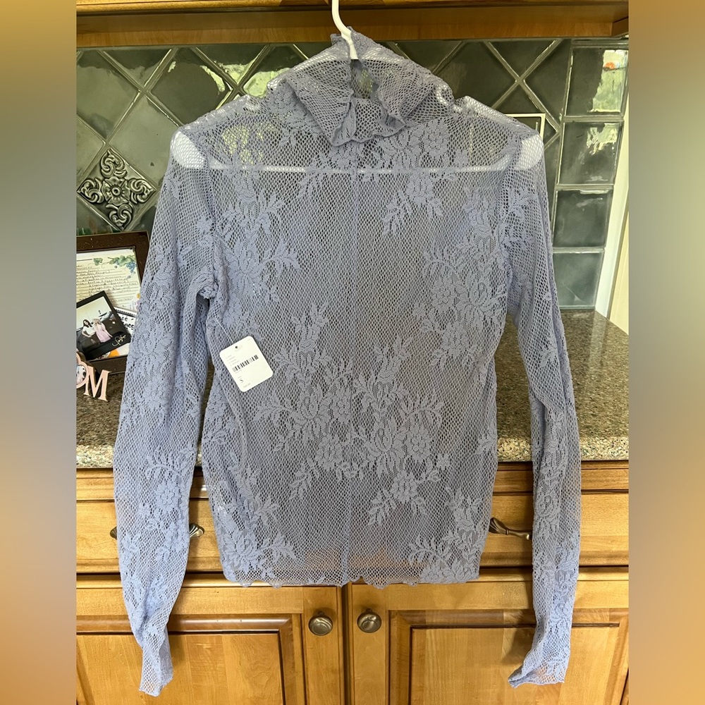 Free people , lace long sleeve top , NWT